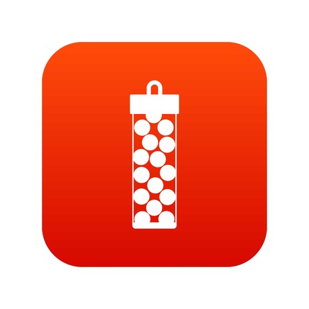 Pack with paintball bullets icon digital redのイラスト素材