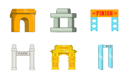 Arch icon set. Cartoon set of arch vector icons for your web design isolated on white backgroundのイラスト素材