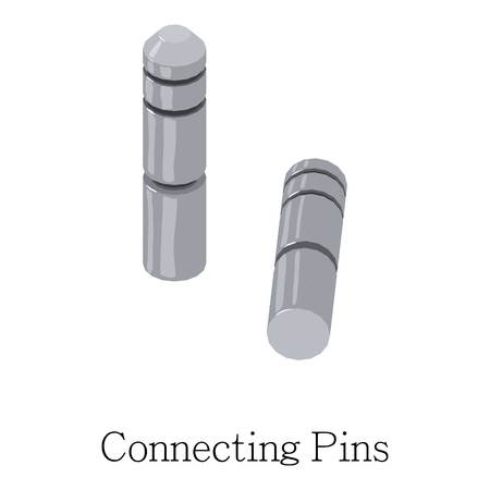Pin icon. Isometric illustration of pin vector icon for webのイラスト素材
