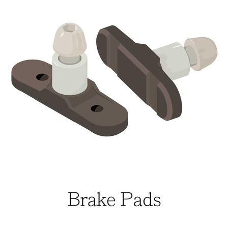Brake pad icon. Isometric illustration of brake pad vector icon for webのイラスト素材