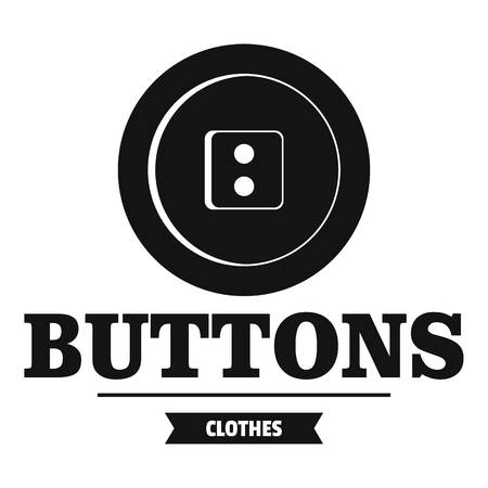 Clothes button textile logo. Simple illustration of clothes button textile vector logo for webのイラスト素材