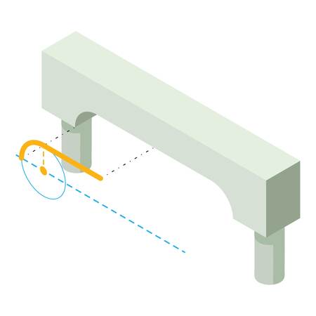 Arch classical icon. Isometric illustration of arch classical vector icon for webのイラスト素材