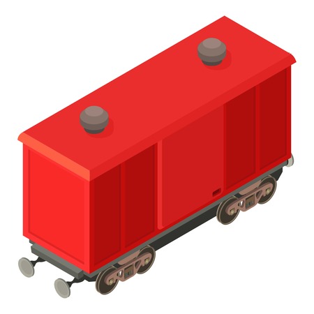 Wagon modern icon. Isometric illustration of wagon modern vector icon for web.のイラスト素材