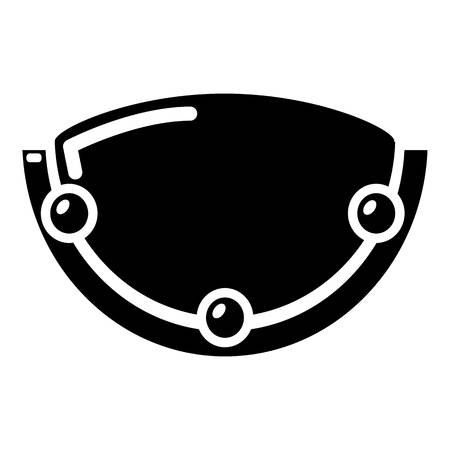 Oval lamp icon, simple styleのイラスト素材