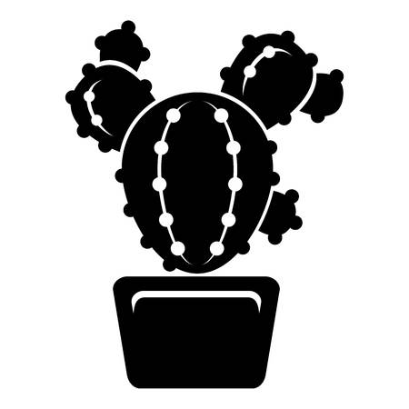 Circle cactus icon.のイラスト素材