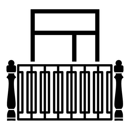 Square balcony icon, simple styleのイラスト素材