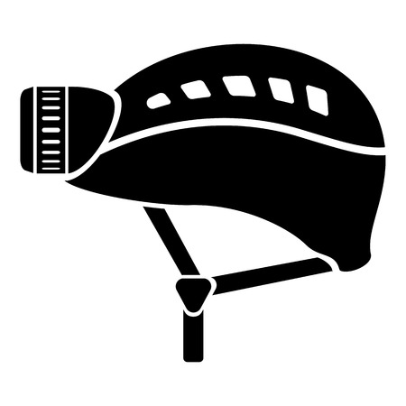 Helmet icon, simple style on white background.のイラスト素材