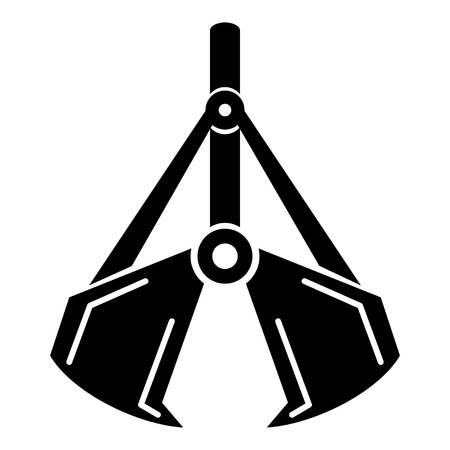Excavator icon. Simple illustration of excavator vector icon for webのイラスト素材