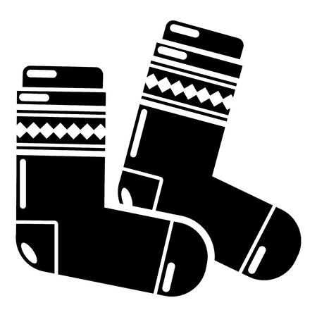 Socks icon, simple black styleの写真素材