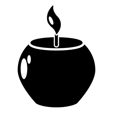 Candle spa icon. Simple illustration of candle spa vector icon for webのイラスト素材