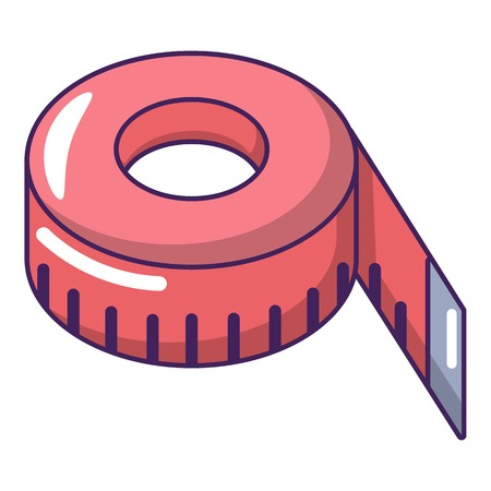 Tape measure icon. Cartoon illustration of tape measure vector icon for web.のイラスト素材