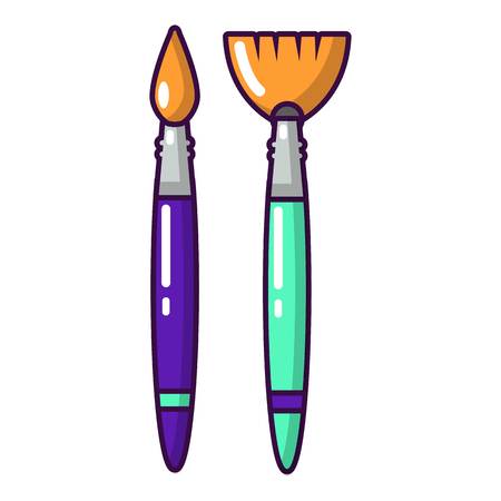 Brush icon. Cartoon illustration of brush vector icon for webのイラスト素材