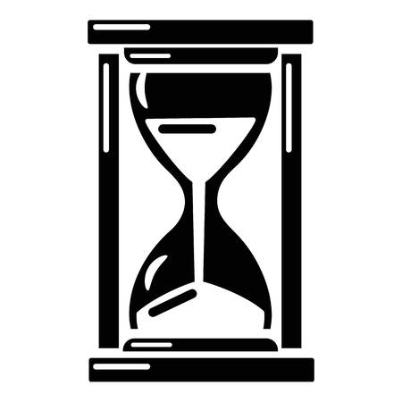 Hourglass icon, simple style.