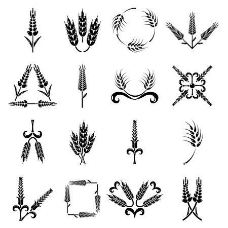 Ear corn icons set, simple style.のイラスト素材