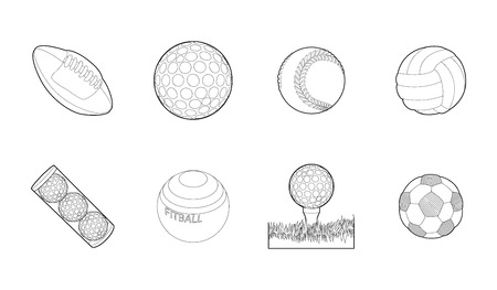 Balls icon setのイラスト素材