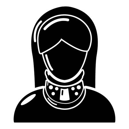 Cervical retainer icon, simple style.のイラスト素材