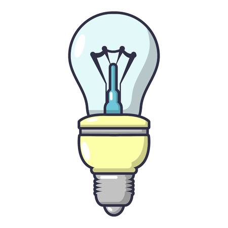 Bulb icon, cartoon style illustration on white background.のイラスト素材