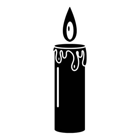 Candle icon, simple black styleのイラスト素材