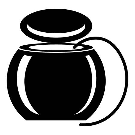 Dental floss icon, simple black styleのイラスト素材