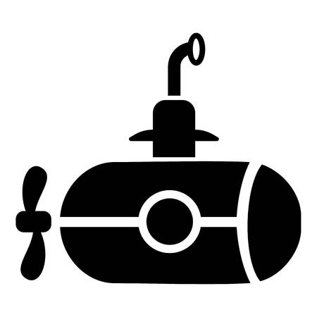 Bathyscaphe with screw icon, simple style.のイラスト素材