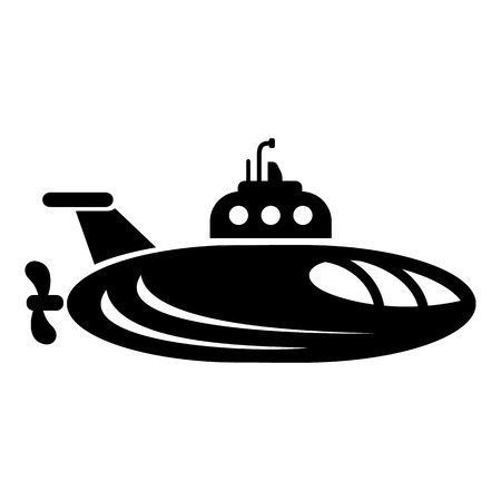 Oval submarine icon, simple style.のイラスト素材