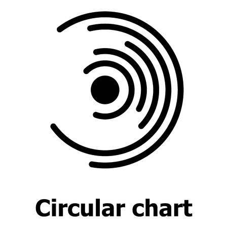 Circular chart icon, simple style.のイラスト素材