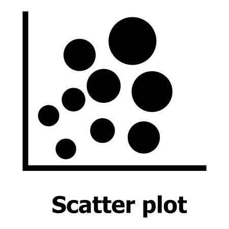 Scatter plot icon. Simple illustration of scatter plot vector icon for web.のイラスト素材