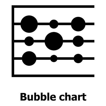 Bubble chart icon. Simple illustration of bubble chart vector icon for web.のイラスト素材