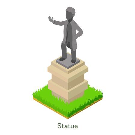 Statue icon. Isometric illustration of statue vector icon for web.のイラスト素材