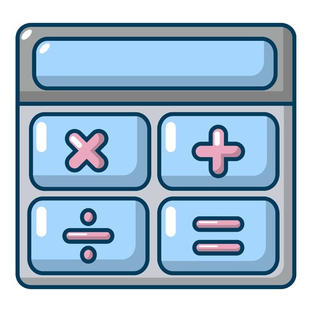 Calculator icon, cartoon styleのイラスト素材