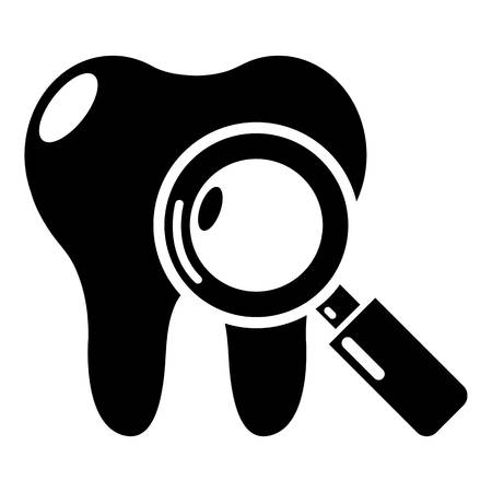 Dental examination icon, simple black styleのイラスト素材