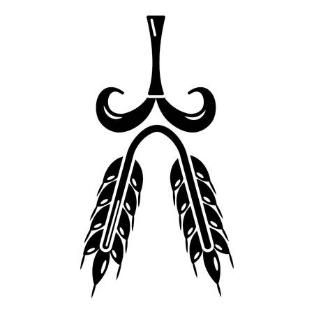 Amber wheat icon, simple style.のイラスト素材