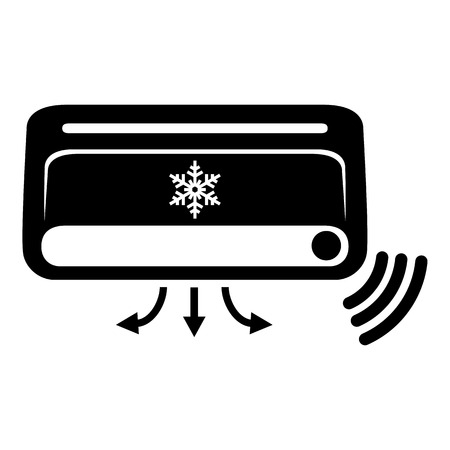 Air conditioning icon, simple black styleのイラスト素材