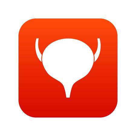Bladder icon digital red for any design isolated on white vector illustrationのイラスト素材