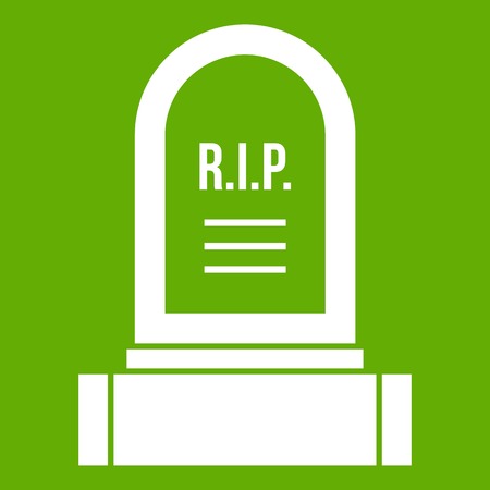 Headstone icon greenのイラスト素材