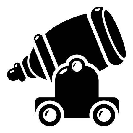 Ancient cannon icon. Simple illustration of ancient cannon vector icon for web.のイラスト素材