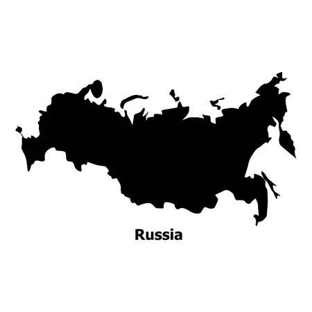Russia map icon. Simple illustration of russia map vector icon for webのイラスト素材