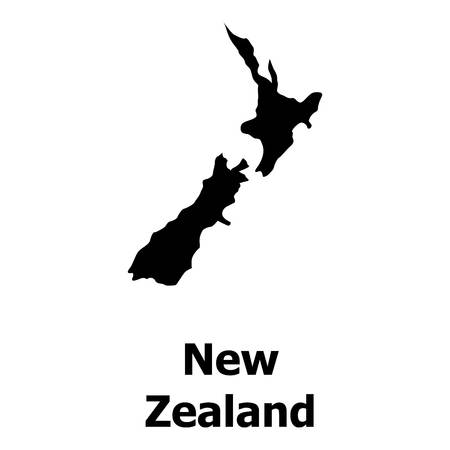 New zealand map icon. Simple illustration of new zealand map vector icon for webのイラスト素材
