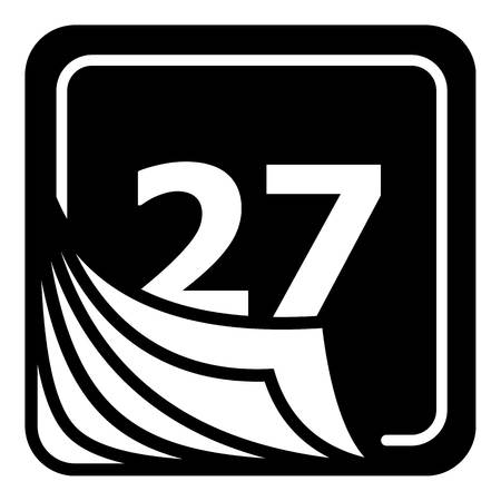 Page calendar icon. Simple illustration of page calendar vector icon for webのイラスト素材