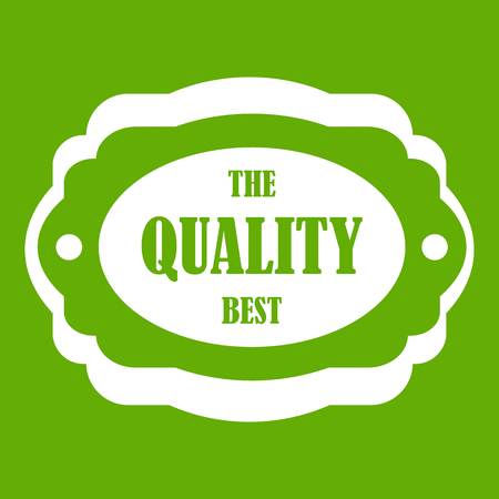 The quality best label icon green backgroundのイラスト素材