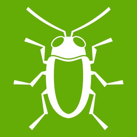 Longhorn beetle grammoptera icon on green backgroundのイラスト素材