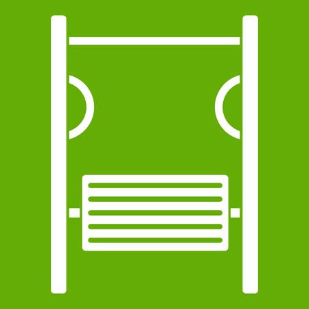 Playground simulator icon white isolated on green background. Vector illustrationのイラスト素材