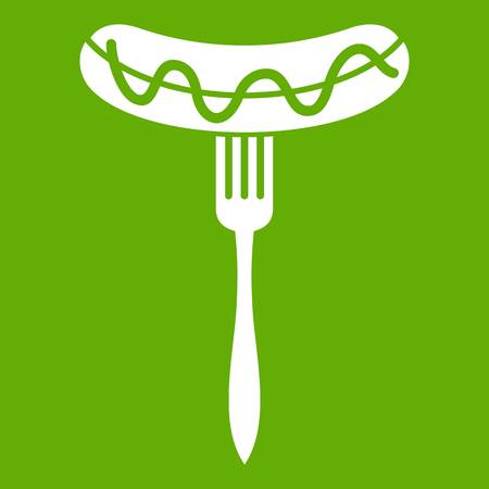 Sausage on fork iconのイラスト素材