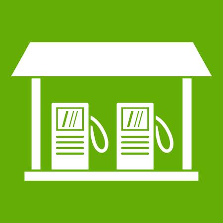 Gas station icon greenのイラスト素材