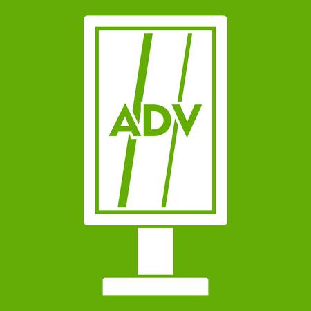 Advertising stand icon in green background.のイラスト素材