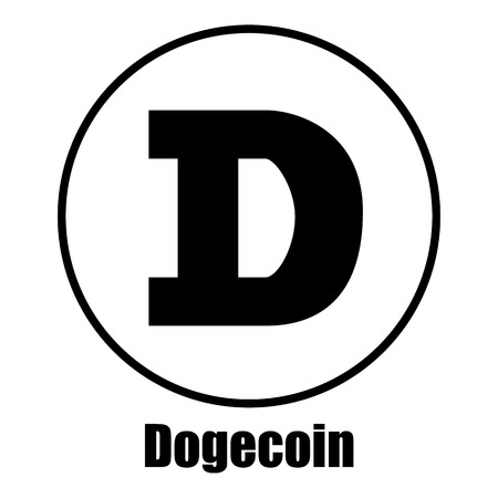 Dogecoin icon, simple styleのイラスト素材