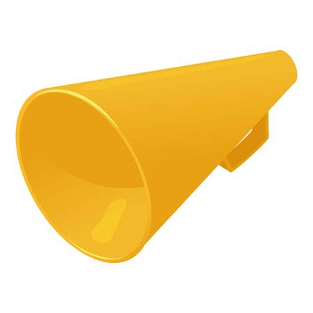 Single megaphone icon, isometric styleのイラスト素材