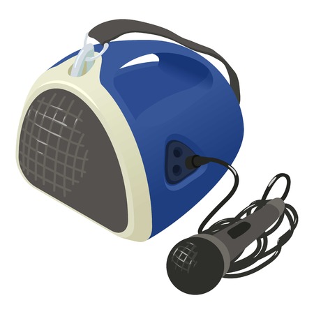 Microphone icon, isometric styleのイラスト素材