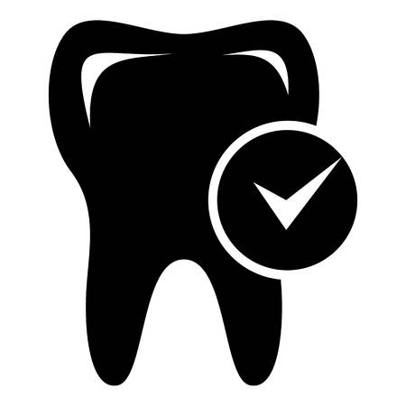 Cavity tooth icon. Simple illustration of cavity tooth vector icon for webのイラスト素材