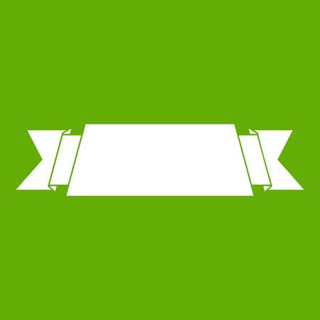 Ribbon banner icon on green backgroundのイラスト素材